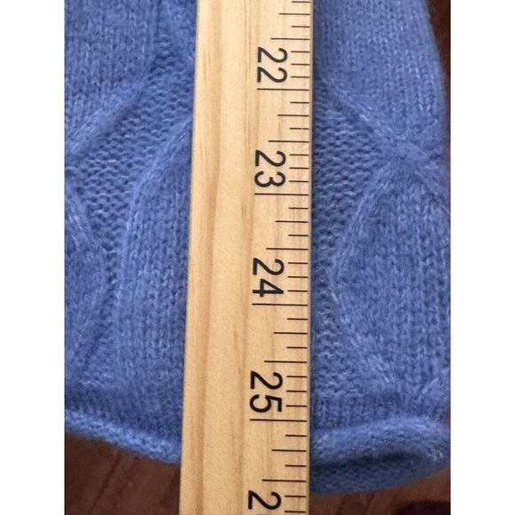 Talbots XL Cable Knit Sweater Blue Acrylic & Wool Blend Womens Stylish Pullover - Picture 9 of 9
